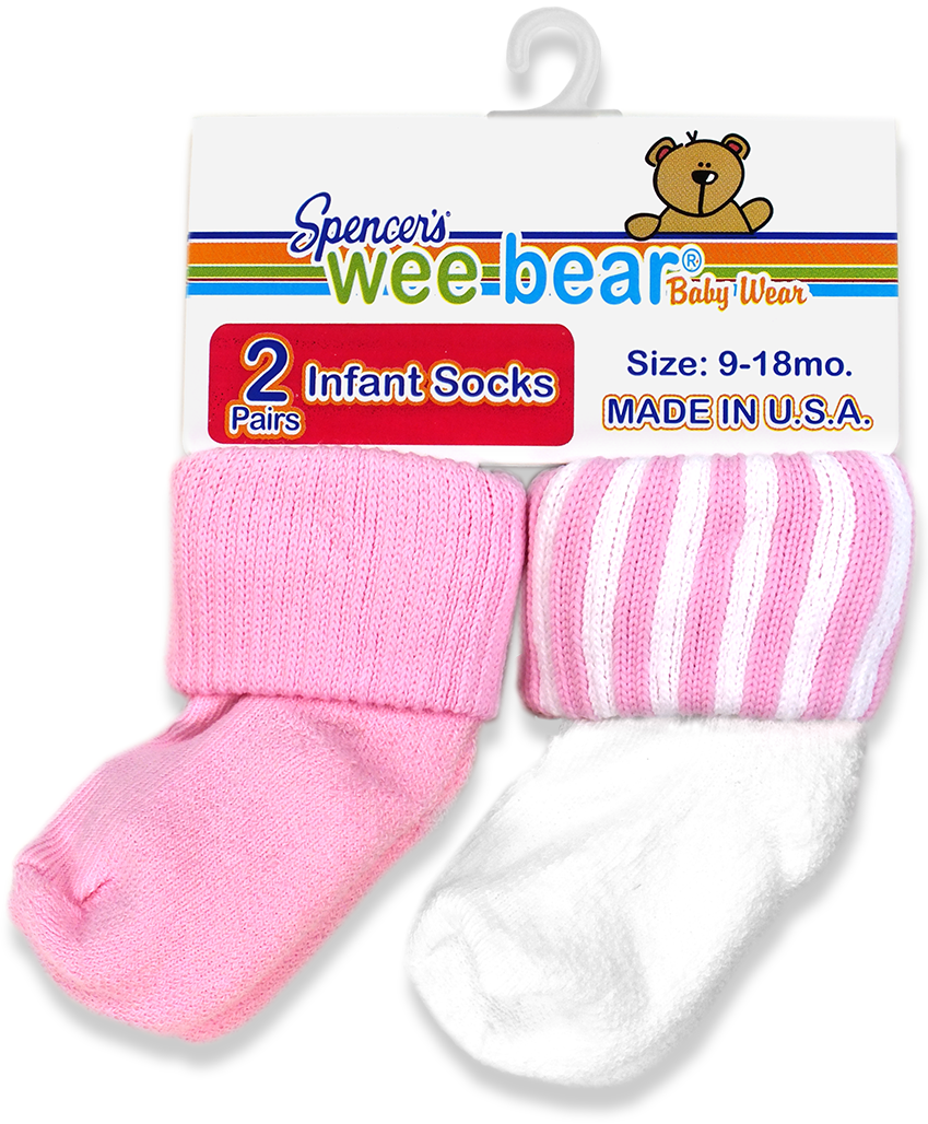 Spencer's Stripe Cuff Socks - 2 pairs