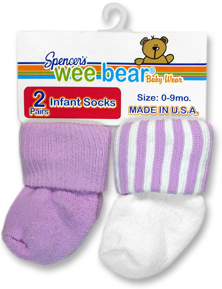 Spencer's Stripe Cuff Socks - 2 pairs