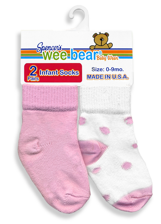 Spencer's Pink Quarter Socks - 2 pairs