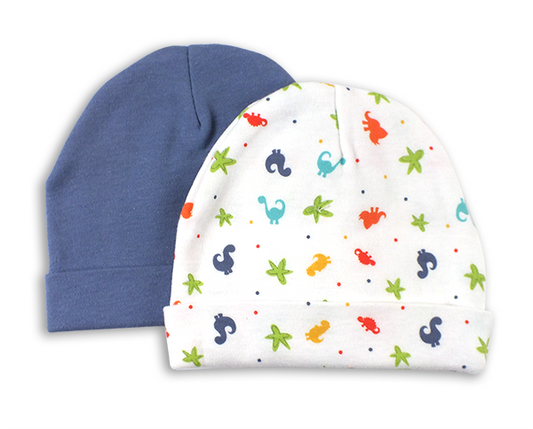 Baby Dinos 2pc Infant Cap Set