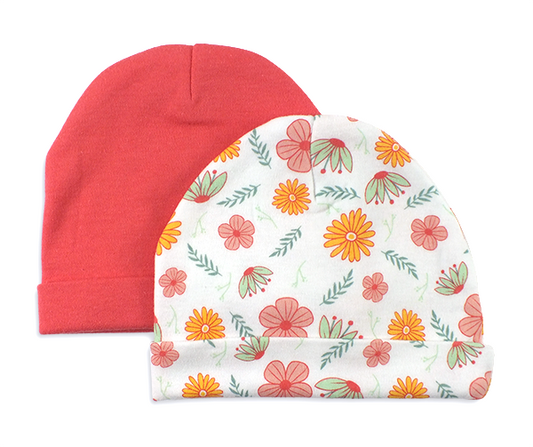 Little Wildflowers 2pc Infant Cap Set