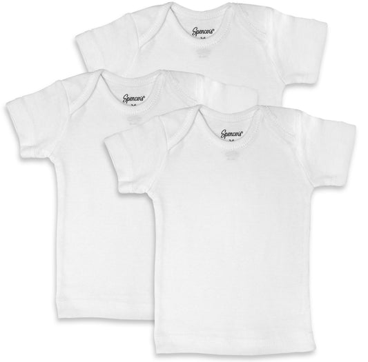 3pc White Lap Shoulder Shirts