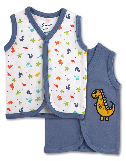 Baby Dinos 2pc Diaper Shirt Set