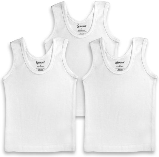 3pc White Sleevless Shirts