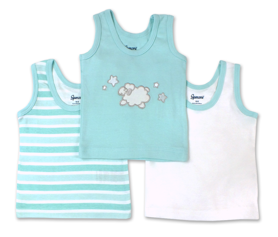 Classic Mint Pastels 3pc Sleeveless Shirts