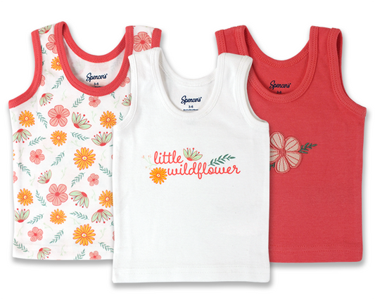 Little Wildflowers 3pc Sleeveless Shirts