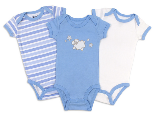 Classic Blue Pastels 3pc Bodysuits