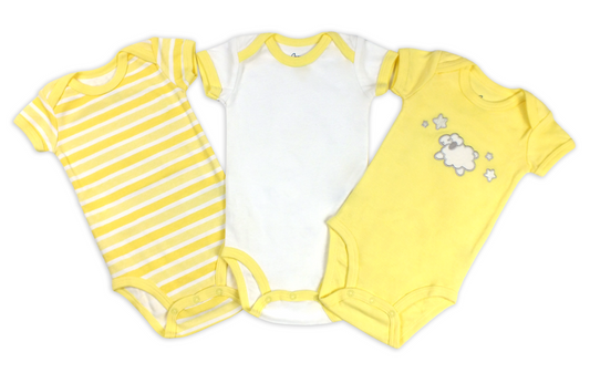 Classic Yellow Pastels 3pc Bodysuits