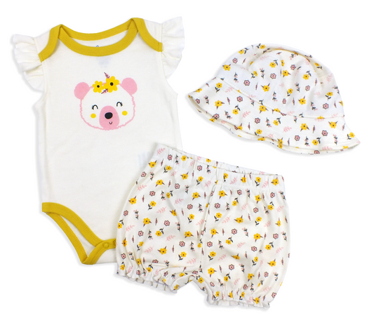 Spencer's Little Cuties 3pc Set - Yellow Bear