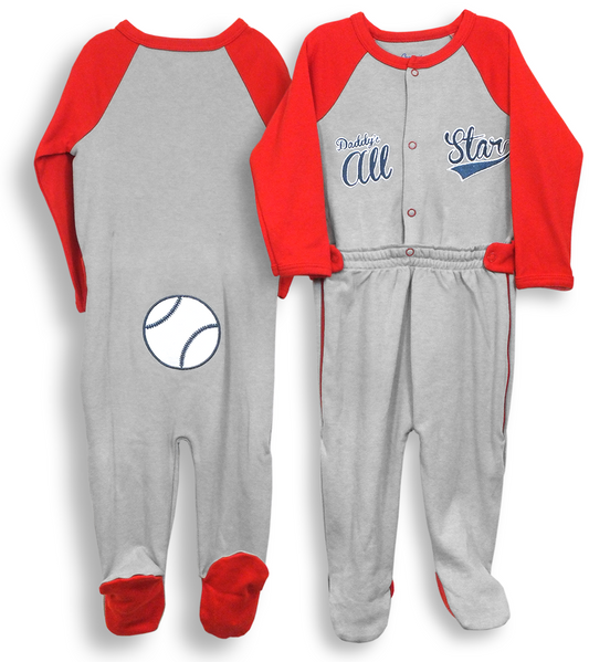 Spencer's 1pc Zip Leg Sleeper® - Daddy's All Star - Red