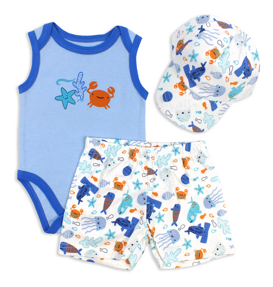 Spencer's Little Cuties 3pc Set - Blue Ocean Friends