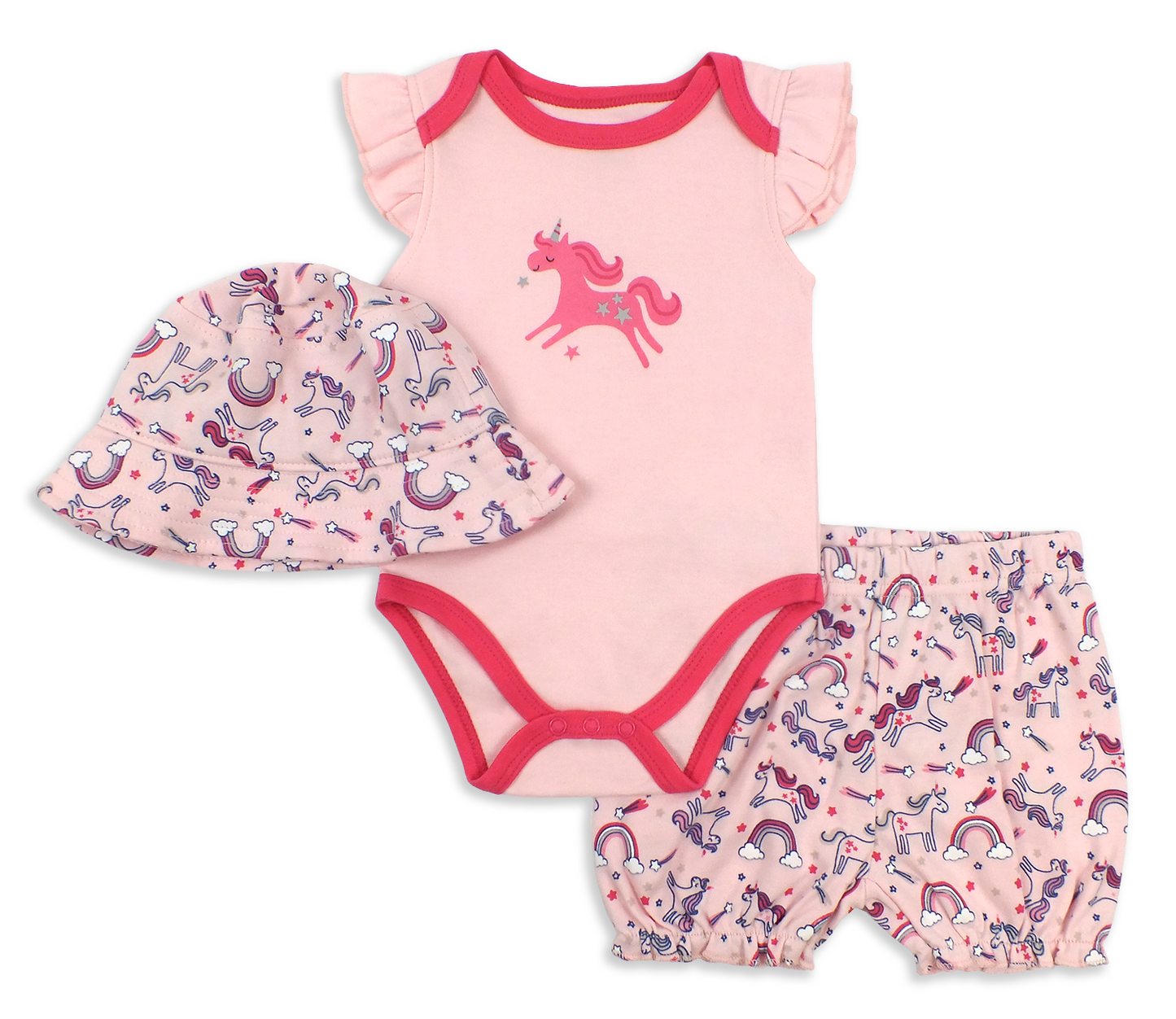 Spencer's Little Cuties 3pc Set - Pink Unicorn